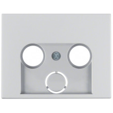 Накладка до антенної розетки 2/3 отвори, колір алюміній, метал, матовий, K.5 Berker 12017013