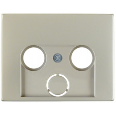 Накладка до антенної розетки 2/3 отвори, колір нержавіюча сталь, метал, матовий, K.5 Berker 12017014