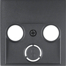 Накладка до антенної розетки 2/3 отвора, колір антрацит, матовий, S.1 Berker 12031606