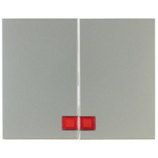 Клавіша 2Х з лінзами, колір нержавіюча сталь, метал, матовий, K.5 Berker 14377004