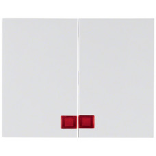 Клавіша 2Х з лінзами, колір пол.білизна, глянець, K.1 Berker 14377009