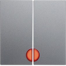 Клавіша 2Х з лінзами, колір алюміній, матовий, S.1 Berker 16271404