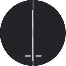 Клавіша 2Х з лінзами, колір чорний, глянець, R.x Berker 16272045