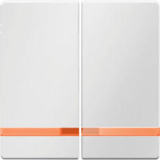 Клавіша 2Х з лінзами, колір пол.білизна, бархатний лак, Q.х Berker 16276089