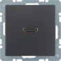 HDMI-розетка, колір антрацит, бархатний лак, Q.х Berker 3315426086