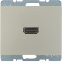 HDMI-розетка, колір нержавіюча сталь, метал матовий, K.5 Berker 3315427004