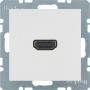 HDMI-розетка, під'єднання позаду під кутом 90град., колір пол.білизна, глянець, S.1 Berker 3315438989
