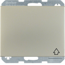 Розетка з з/к, 16А/250В, з кришкою, зі шторками, колір нержавіюча сталь, метал матовий, K.5 Berker 47517204