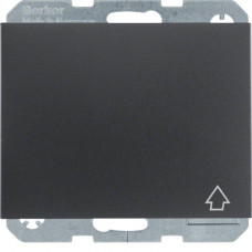 Розетка з з/к, 16А/250В, з кришкою, зі шторками, колір антрацит, матовий лак, K.1 Berker 47517206