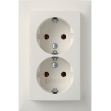 Розетка з з/к , 16А/250В, подвійна цільна, колір пол.білизна, матовий, S.1 Berker 47741909