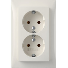 Розетка з з/к , 16А/250В, подвійна цільна, колір пол.білизна, глянець, S.1 Berker 47748989