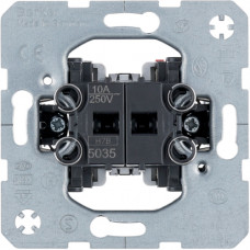 Кнопка нажимна двохклавішна, 2НВ, механізм, Berker 5035