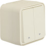 Кнопка до жалюзі 2-клавішна IP55, біла, 10А/250В W.1 Berker 50753532