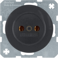 Розетка без з/к, 16А/250В, колір чорний, глянець, R.x Berker 6167032045