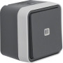 Перемикач з підсвічуванням IP55, сірий, 10АX/250В W.1 Berker WNC002