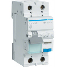 Диференційний автоматичний вимикач 1P+N 6kA C-20A 30mA A, Hager ADA970D