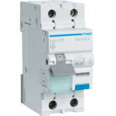 Диференційний автоматичний вимикач 1P+N 6kA C-25A 30mA A, Hager ADA975D