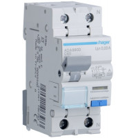 Дифференциальный автоматический выключатель 1P+N 6kA C-40A 30mA A, Hager ADA990D