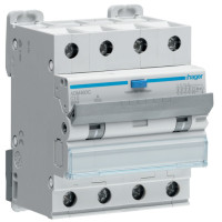 Дифференциальный автоматический выключатель 4P 6kA C-10A 30mA A, Hager ADM460C