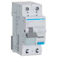 Дифференциальный автоматический выключатель QC 1P+N 6kA B-40A 30mA A, Hager ADS940D