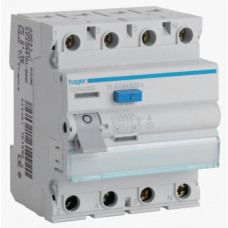 Пристрій захисного відключення ПЗВ 4P, 6kA, 25A, 30mA, A, Hager CDA425D