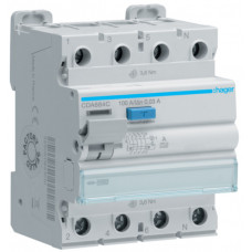 Пристрій захисного відключення ПЗВ 4P, 100A, 30 mA, A, 10kA, 4м, Hager CDA684C