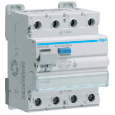 Пристрій захисного відключення ПЗВ 4P, 40A, 30 mA, F, 10kA, 4м, Hager CDF640D