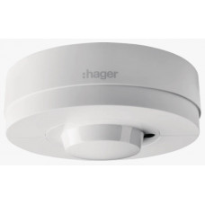 Датчик руху зовнішньої установки, білий, IP54, 360 град, 20х4м, Hager EE883