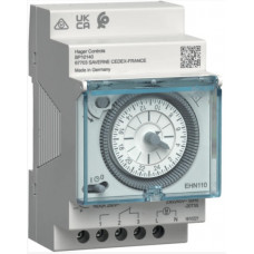 Таймер модульний аналоговий добовий 16А, 1НВ, без резерва ходу, 3М, Hager EHN110