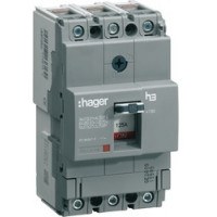 Автоматический выключатель x160, In=16А, 3п, 18kA, Тфикс./Мфикс. Hager HDA016L