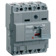 Автоматичний вимикач x160, In=50А, 4п, 18kA, Тфікс./Мфікс. Hager HDA051L