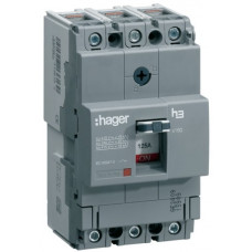 Автоматичний вимикач x160, In=63А, 3п, 18kA, Тфікс./Мфікс. Hager HDA063L