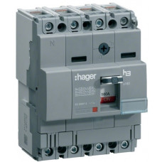 Автоматичний вимикач x160, In=125А, 4п, 18kA, Тфікс./Мфікс. Hager HDA126L