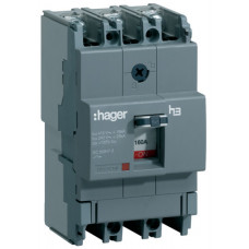 Автоматичний вимикач x160, In=160А, 3п, 18kA, Тфікс./Мфікс. Hager HDA160L