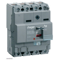 Автоматический выключатель x160, In=63А, 4п, 25kA, Трег./Мфикс. Hager HHA064H