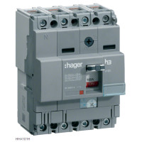 Автоматический выключатель x160, In=100А, 4п, 25kA, Трег./Мфикс. Hager HHA101H