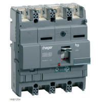 Автоматичний вимикач x250, In=125А, 4п, 40kA, Трег./Мрег. Hager HNB126H