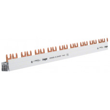 Шина з'єднувальна вилочна, 2-полюсна на 57 модулів, з ізоляцією, 10мм2 Hager KDN263B