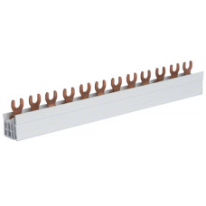 Шина з'єднувальна вилочна, 3-полюсна на 12 модулів, з ізоляцією, 10мм2 Hager KDN363A
