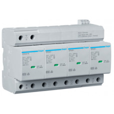 Розрядник (ПЗІП) T1+T2 4P Uc 350V 25kA 1,5kV TNS/TT +дод.контакт, Hager SPA801