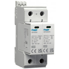 Розрядник (ПЗІП) T1+T2 2P 25kA 1,2kV TN-S TT +дод.контакт, Hager SPA911