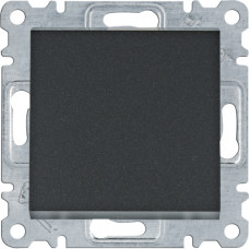 Вимикач прохідний одноклавішний, чорний, Lumina Hager WL0023