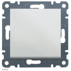 Вимикач хрестовидний одноклавішний, білий, Lumina Hager WL0030