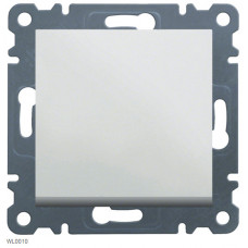 Кнопковий вимикач, 1-тактовий, білий, 10АХ/230В, Lumina Hager WL0110