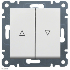 Вимикач жалюзі "Контактор", білий, Lumina Hager WL0320