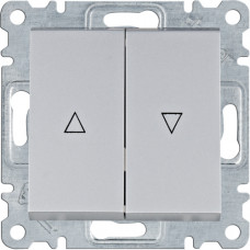 Вимикач жалюзі "Контактор", срібний, Lumina Hager WL0322