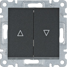 Вимикач жалюзі "Контактор", чорний, Lumina Hager WL0323