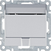 Вимикач для готельних карток, срібний, Lumina Hager WL0512