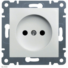 Розетка без заземлення, біла, 16А/230В, Lumina Hager WL1010
