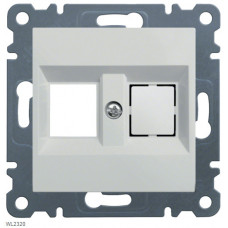 Панель подвійна до RJ12/RJ45/USB/HDMI/F-TYPE, біла, Lumina Hager WL2320